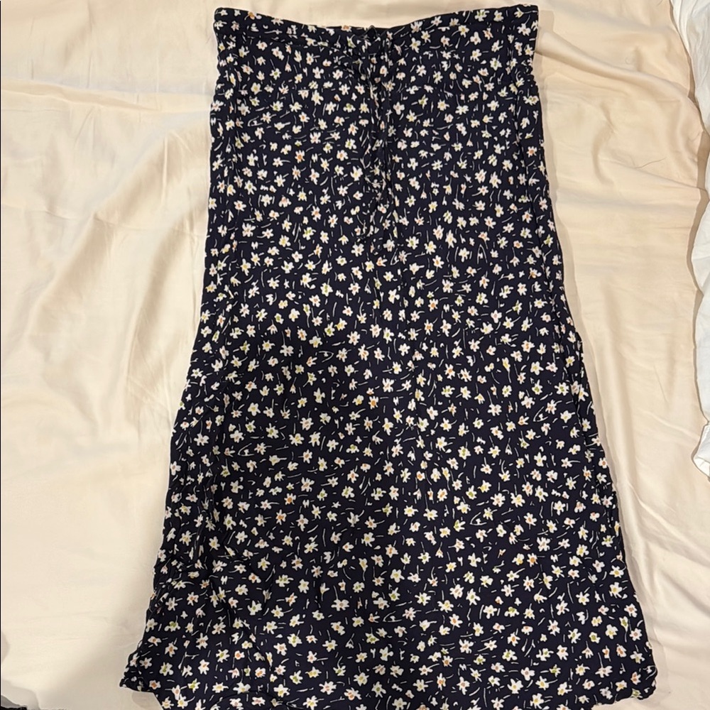 Floral Navy Skirt Madewell